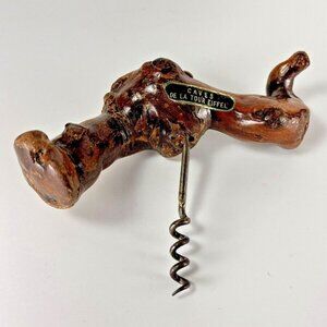 Vtg Laurent Siret Rochefort Grapevine T Handle Corkscrew Bottle Opener France